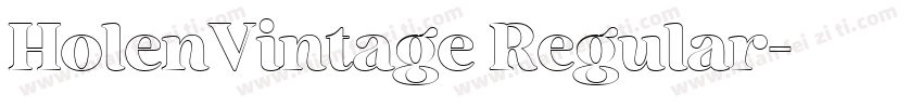 HolenVintage Regular字体转换